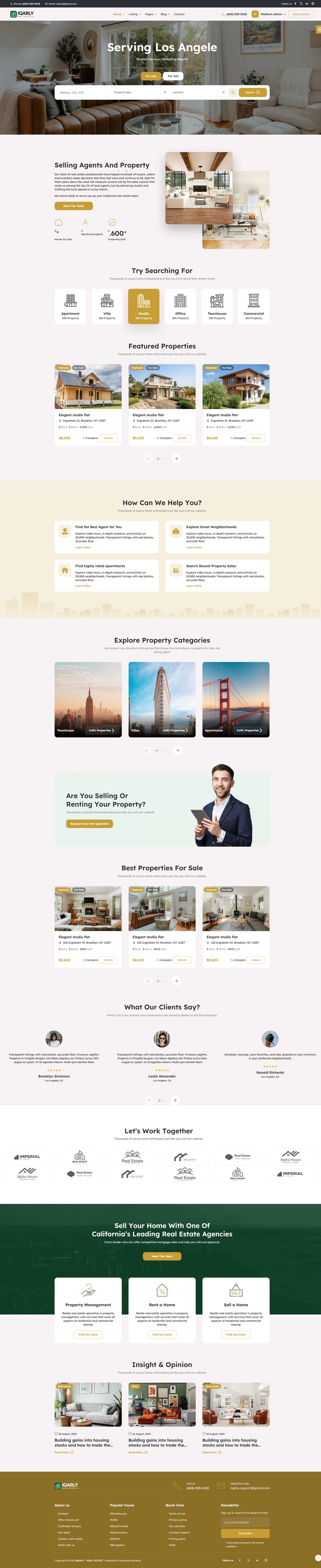 Investment — UAE real estate agency website template by Iqarly